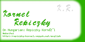 kornel repiczky business card